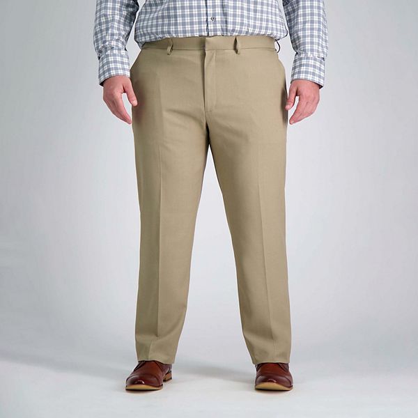 Big & Tall Haggar Premium Comfort Straight-Fit Flat-Front Dress Pants, Men's, Size: 46x32, Khaki