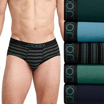 Men's Jockey® 5-Pack Lightweight Cotton Blend Brief