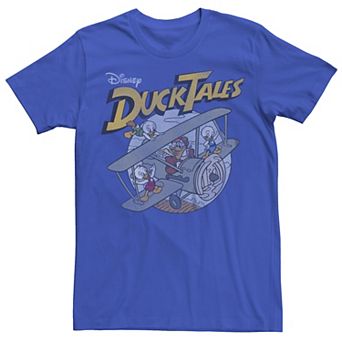 Disney's DuckTales Men's Huey Dewey Louie Launchpad Retro Airplane Graphic Tee