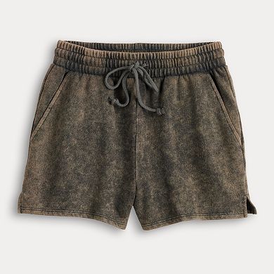 Juniors' SO Fleece Side Slit Shorts