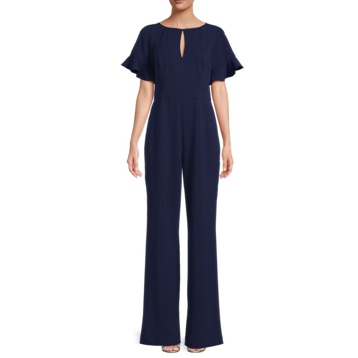 Женские комбинезоны Focus By Shani Flutter Sleeve Knit Jumpsuit