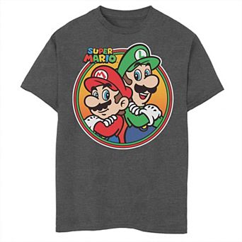 Boys 8-20 Nintendo Super Mario & Luigi Brothers Circle Tee