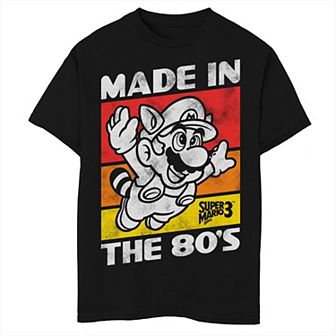 Boys 8-20 Nintendo Super Mario 3 Leaf Made in the 80's Tee