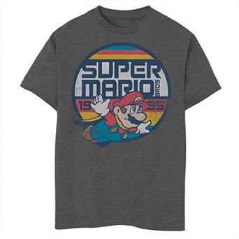 Boys 8-20 Nintendo Super Mario Bros World 1985 Distressed Tee