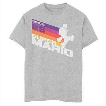 Boys 8-20 Nintendo Super Mario Since 85 Stacked Bars Silhouette Tee