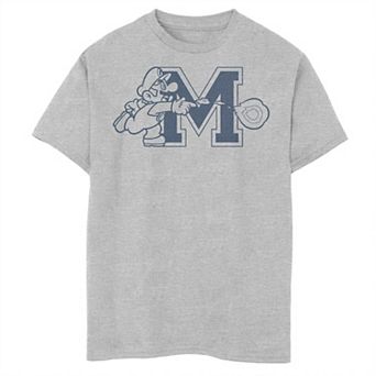 Boys Nintendo Super Mario Fireball Collegiate Graphic Tee