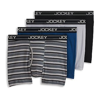 Men's Jockey® 4-Pack Lightweight Cotton Blend 5" Boxer Brief