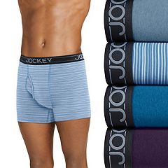 Jockey Men's Underwear Tapered 5 Boxer - 4 Pack, Icy Blue/White/Navy/Icy  Blue, M at  Men's Clothing store: Boxer Shorts