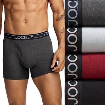 Men's Jockey® 4-Pack Lightweight Cotton Blend 5" Boxer Brief