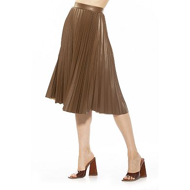 Women's Alexia Admor Luca Leather Midi Skirt