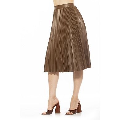 Women's Alexia Admor Luca Leather Midi Skirt