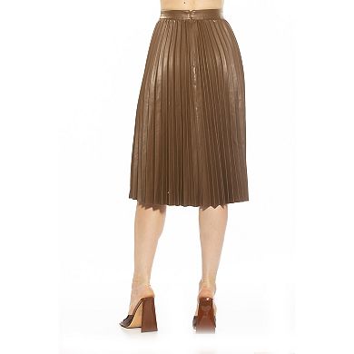 Women's Alexia Admor Luca Leather Midi Skirt