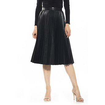 Women's Alexia Admor Luca Leather Midi Skirt
