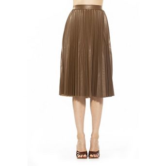 Women's Alexia Admor Luca Leather Midi Skirt