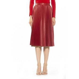 Women's Alexia Admor Luca Leather Midi Skirt