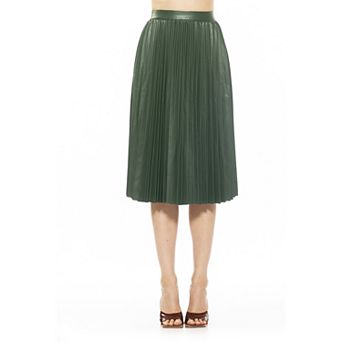 Women's Alexia Admor Luca Leather Midi Skirt