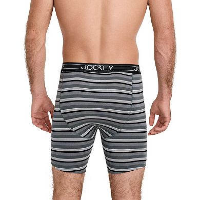 Men's Jockey® 4-Pack Cotton Blend Long Leg Boxer Brief 