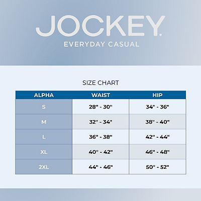 Jockey pajama size chart hotsell