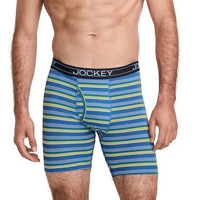 Men's Jockey® 4-Pack Cotton Blend Long Leg Boxer Brief 