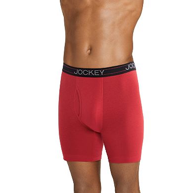 Men's Jockey® 4-Pack Cotton Blend Long Leg Boxer Brief 