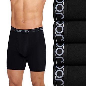 Men's Jockey® 4-Pack Lightweight Cotton Blend 7" Long Leg Boxer Brief