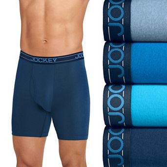 Men's Jockey® 4-Pack Lightweight Cotton Blend 7" Long Leg Boxer Brief