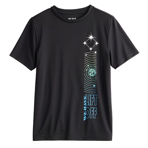 Boys 8-20 Tek Gear® Dry Tek Graphic Tee in Regular & Husky - Space Astro Black (S(8))