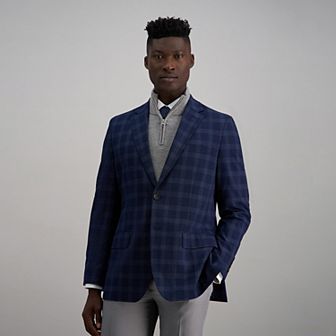 Men's J.M. Haggar™ Premium Tailored Fit Windowpane Sport Jacket