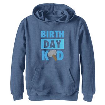 Boys Marvel Comics Retro Thor Birthday Kid Mjolnir Graphic Hoodie