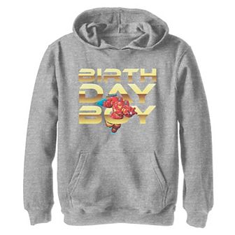 Boys Marvel Monster Mech Strike Iron Man Birthday Boy Graphic Hoodie
