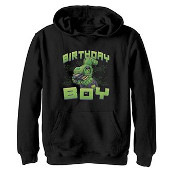 Boys Marvel Comics Mech Hulk Birthday Boy Graphic Hoodie