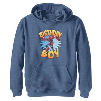 Boys Marvel Monster Mech Strike Spider-Man Birthday Boy Graphic Hoodie