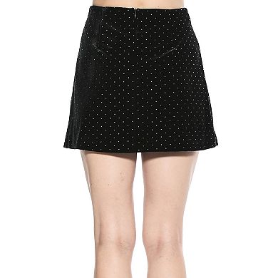 Women's Alexia Admor Finn Velvet Fitted Mini Skirt