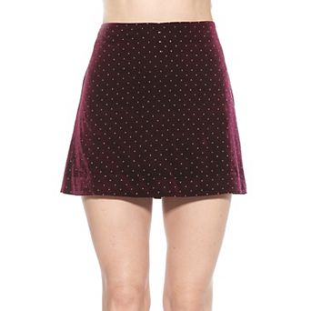 Women's Alexia Admor Finn Velvet Fitted Mini Skirt