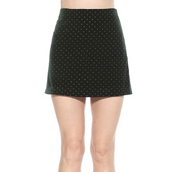 Women's Alexia Admor Finn Velvet Fitted Mini Skirt