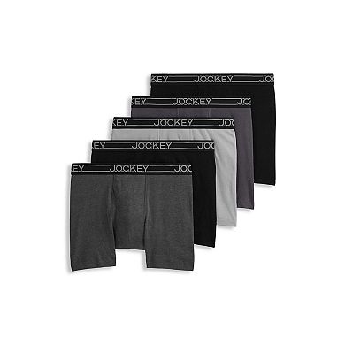 Men's Jockey® 5-pack Everyday Casual Cotton Blend 5" Boxer Brief