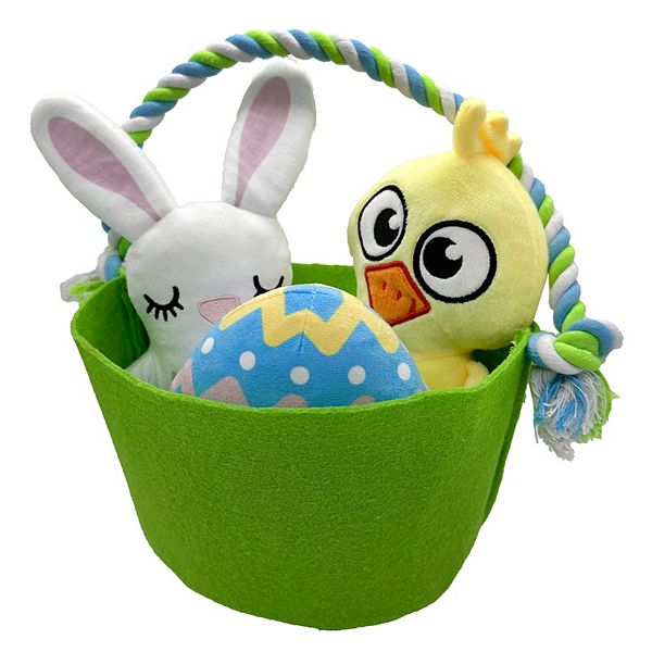 Vibrant Life Dog Toys 4 piece Easter Basket