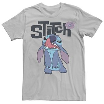 Disney's Lilo & Stitch Men's Silly Face Flower Tee