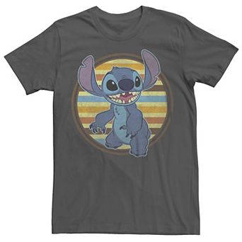 Disney's Lilo & Stitch Men's Retro Stripes Circle Tee