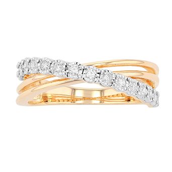 Diamond Brilliance 1/4 Carat T.W. Lab-Created Diamond Bypass Ring