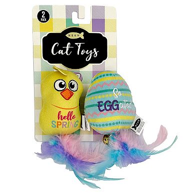 Meow 2-Piece Chick Egg Cat Toy Set