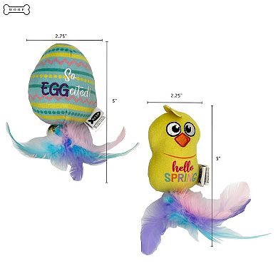 Meow 2-Piece Chick Egg Cat Toy Set