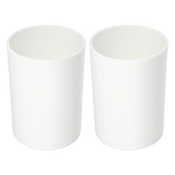 2 pc Bathroom Toothbrush Tumblers PP for Kitchen 4.05"x2.91"