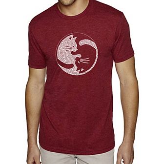 Yin Yang Cat - Men's Premium Blend Word Art T-Shirt