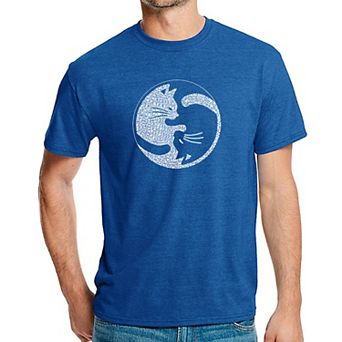 Yin Yang Cat - Men's Premium Blend Word Art T-Shirt