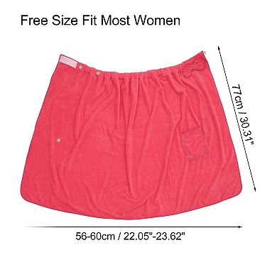 Bath Wrap Towel For Women Shower Adjustable Bath Wrap Robe With Pocket