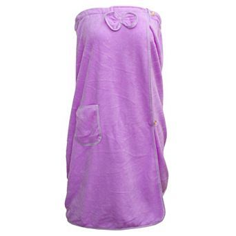 Bath Wrap Towel for Women Shower Adjustable Bath Wrap Robe with Pocket