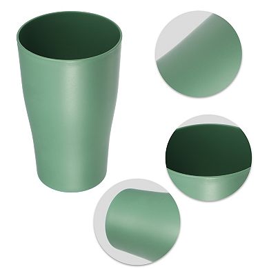 2pcs Bathroom Toothbrush Tumblers PP Cup Color Yellow Green 4.92"x3.03"