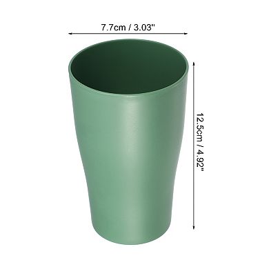 2pcs Bathroom Toothbrush Tumblers PP Cup Color Yellow Green 4.92"x3.03"