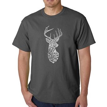 Types Of Deer - Men's Word Art T-shirt